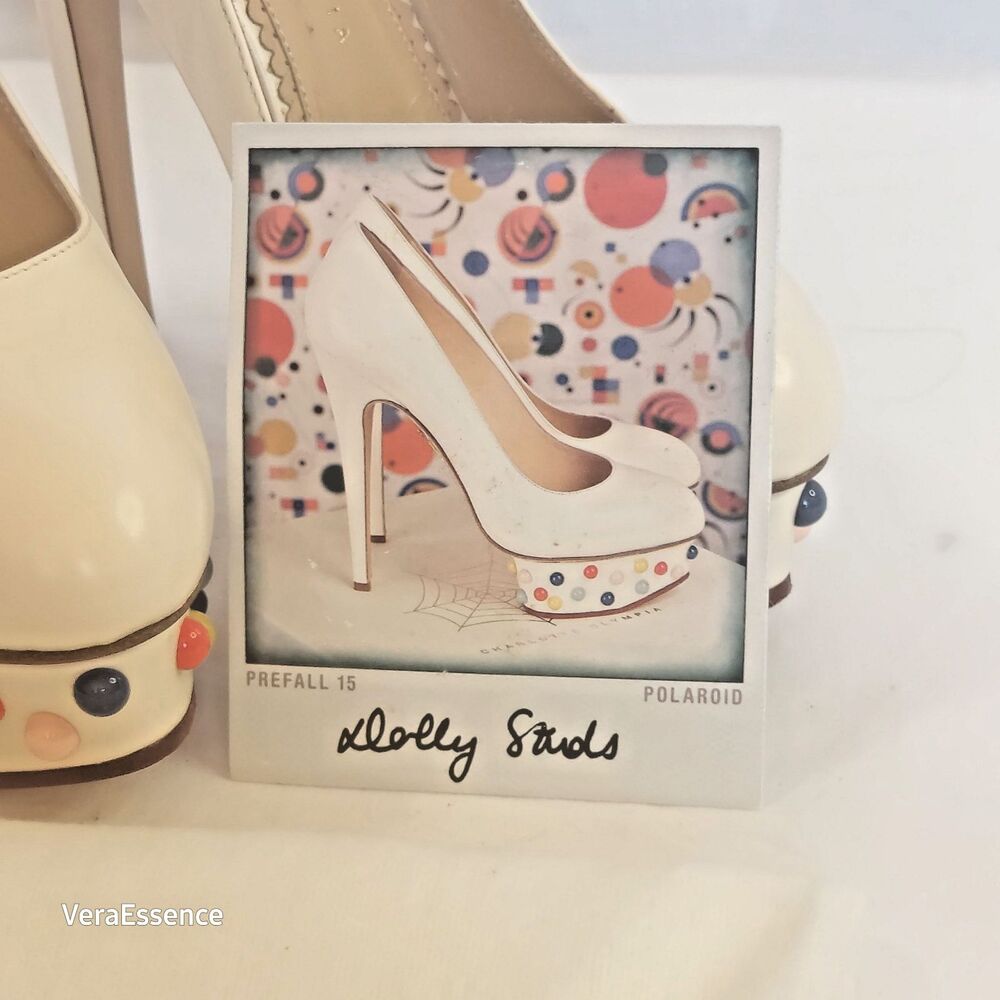Charlotte Olympia Bejeweled Dolly Platform Pump Shoes SZ 38 MSRP $895 NWB - Picture 13 of 14